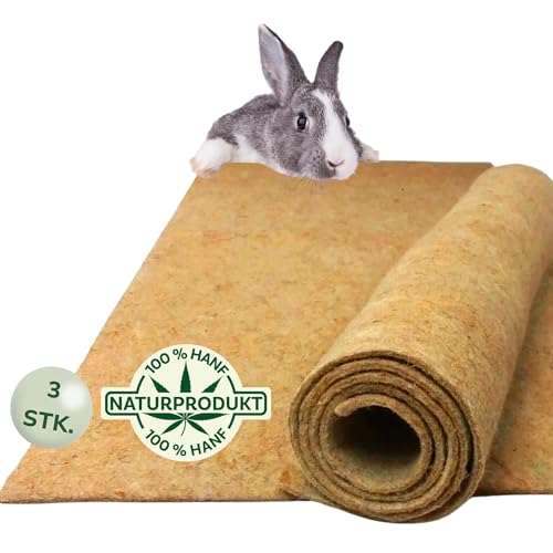 Natursache 3 Nagermatten aus 100% Hanf, 100 x 50cm – saugstark