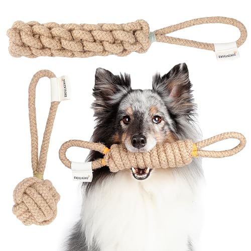 Rudelkönig Seilspielzeug für Hunde aus 100% Naturhanf